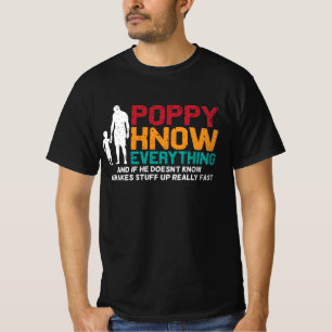 Mohn weiß alles  Tag des Vaters T-Shirt