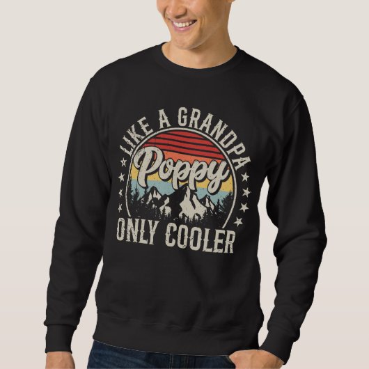 Mohn wie ein Opa nur Cooler Retro-Männer Sweatshirt (Vorderseite)