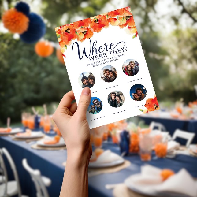 Mohn, wo sie Party Polterabend spielen (Poppy Where Were They Wedding Shower Party Game)