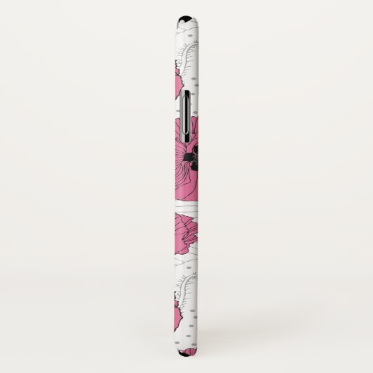 Mohnanhörer-Blume für kundenspezifische Monogramm- Case-Mate iPhone Hülle (Hinten/Rechts)