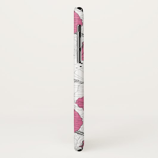 Mohnanhörer-Blume für kundenspezifische Monogramm- Case-Mate iPhone Hülle (Hinten/Links)