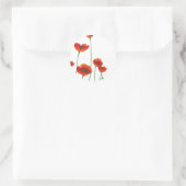 Mohnaufkleber Runder Aufkleber (Tasche)