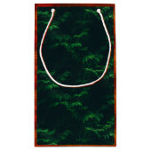 Mohnbaumkorn rustikal-grün kleine geschenktüte (Rückseite)