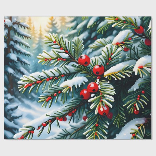 Mohnbeeren Geschenkpapier (Flach)