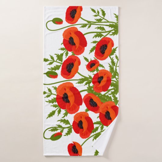 Mohnbild Badehandtuch (Badehandtuch)