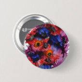 Mohnblume - Abzeichen Button (Vorne & Hinten)