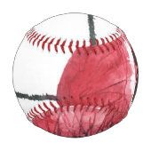 Mohnblume, Aquarell Baseball (Vorderseite)