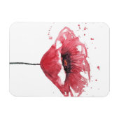 Mohnblume, Aquarell Magnet (Horizontal)