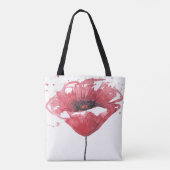 Mohnblume, Aquarell Tasche (Rückseite)