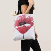 Mohnblume, Aquarell Tasche (Von Nahem)