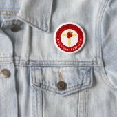 Mohnblume auf Kreuz - Abzeichen Button (Beispiel)