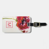 Mohnblume auf Weiß Gepäckanhänger (Vorderseite horizontal)
