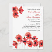 Mohnblume Blume Einladung Hochzeit (Vorderseite)