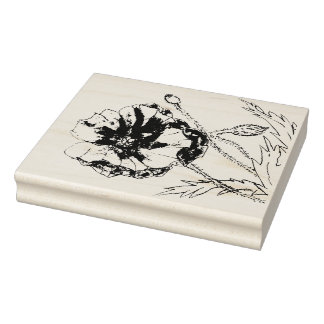 Mohnblume Blume für alle Ihre Frühstanzbedürfnisse Gummistempel