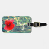 Mohnblume Blume für Gärtner und Blütengeschenk Gepäckanhänger (Vorderseite horizontal)