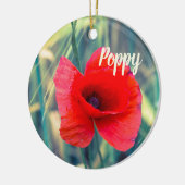 Mohnblume Blume für Gärtner und Blütengeschenk Keramik Ornament (Links)