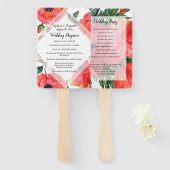 Mohnblume Blume Wasserfarbe Rote Probe Abendessen  Fächer (Vorne und Hinten)