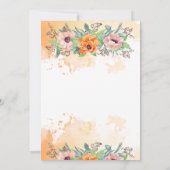 Mohnblume Blume Wasserfarbenpräsenz Einladung (Rückseite)