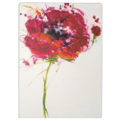 Mohnblume des Monogramm-| auf Weiß Klemmbrett (Rückseite)