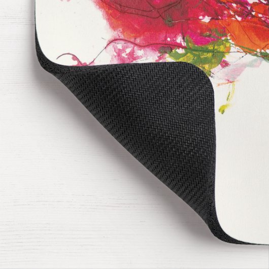 Mohnblume des Monogramm-| auf Weiß Mousepad (Ecke)