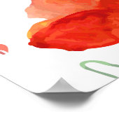 Mohnblume: Einfach Nahtloser Hintergrund. Poster (Ecke)
