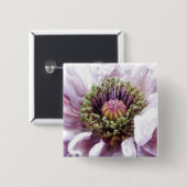 Mohnblume - elegante lila Rüschen Button (Vorne & Hinten)