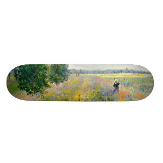 Mohnblume fängt nahe Argenteuil durch Claude Monet Skateboard