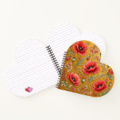 Mohnblume fleur goldenes Design Notizblock (Innenseite)