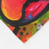 Mohnblume I Fleecedecke (Ecke)