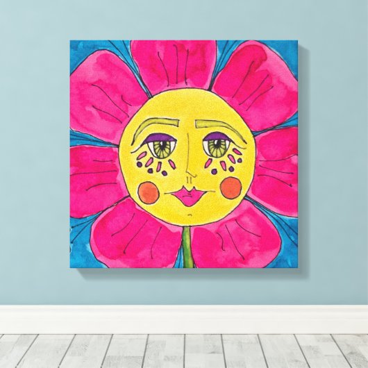 Mohnblume Leinwand Malerische Mohnblume (Insitu (Holzboden))