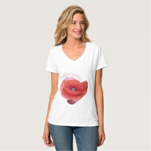 Mohnblume. Lustiger Text T-Shirt