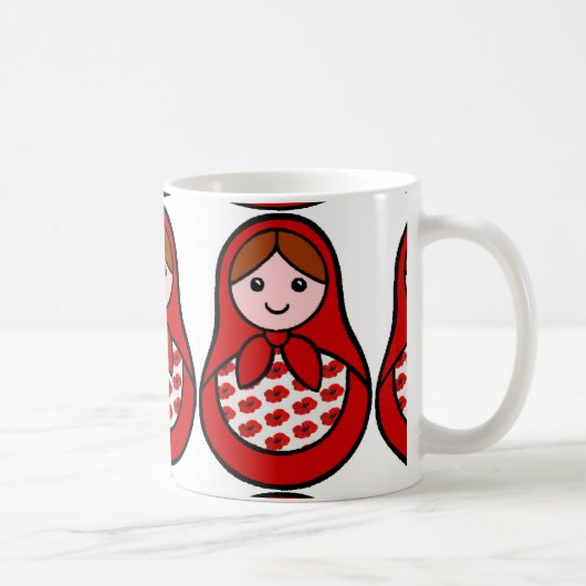 Mohnblume Matryoshka Tasse (Rechts)
