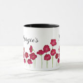 Mohnblume mit dem Namen der Mama Tasse (Zentrum)