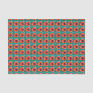 MOHNBLUME orientalische rote Orange --- Seidenpapier