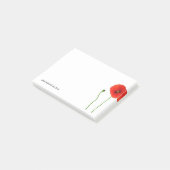 MOHNBLUME POST-IT KLEBEZETTEL (angewinkelt)