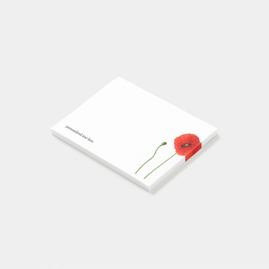 MOHNBLUME POST-IT KLEBEZETTEL (angewinkelt)