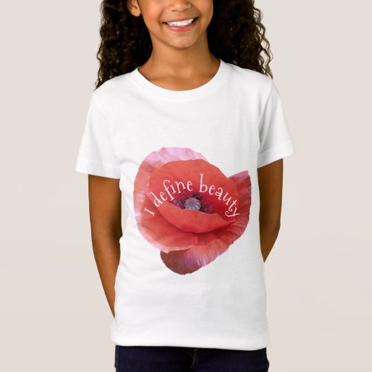 Mohnblume. Text T-Shirt (Vorderseite)