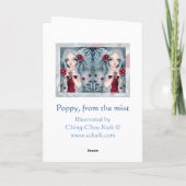 Mohnblume, vom Nebel - leere Karte (Rückseite)