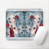 Mohnblume, vom Nebel - Mousepad (Mit Mouse)