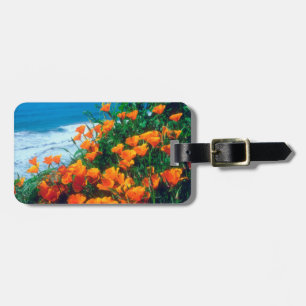 Mohnblumen an der Pazifikküste bei Big Sur Gepäckanhänger