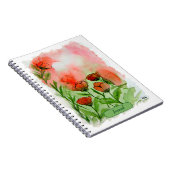 Mohnblumen Aquarell - Notizblock (Rechte Seite)