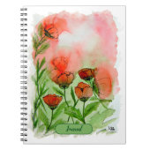 Mohnblumen Aquarell - Notizblock (Vorderseite)
