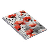 Mohnblumen - Aquarellblumen Notizblock (Rechte Seite)