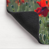 Mohnblumen auf einem Feld Mousepad (Ecke)