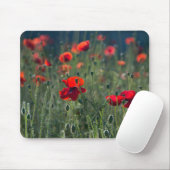 Mohnblumen auf einem Feld Mousepad (Mit Mouse)