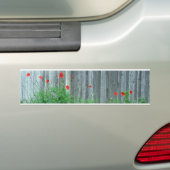 Mohnblumen auf einer Wand Autoaufkleber (Auf Auto)