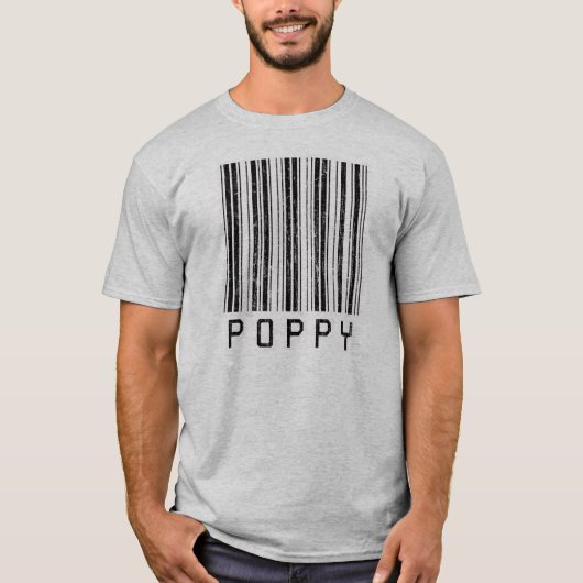 Mohnblumen-Barcode T-Shirt (Vorderseite)