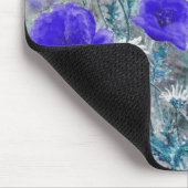 "Mohnblumen-Blau" Mousepad (Ecke)
