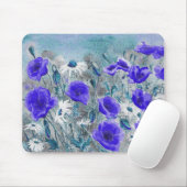 "Mohnblumen-Blau" Mousepad (Mit Mouse)