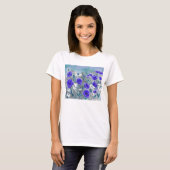 "Mohnblumen-Blau-" T - Shirt (Vorne ganz)